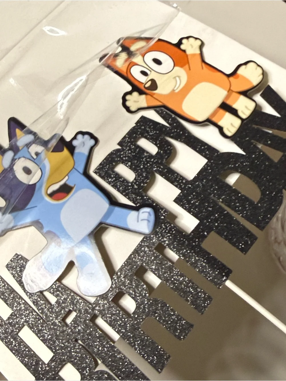 Bluey Happy Birthday Cake Topper